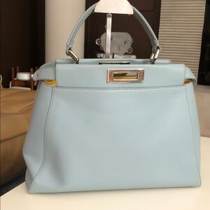 Fendi Peekaboo sky blue bag